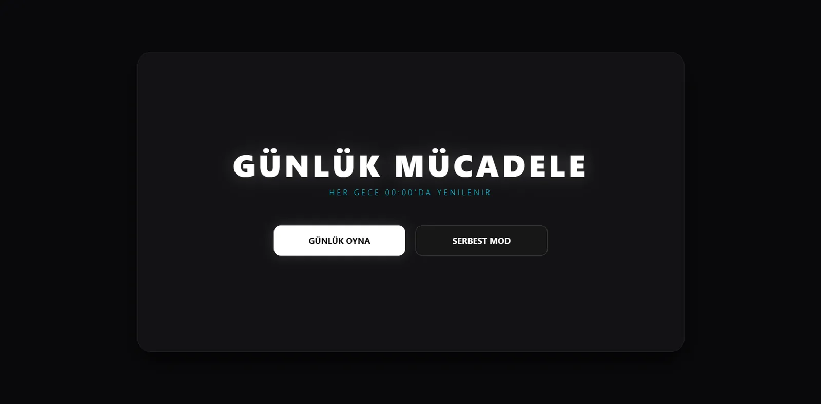Wordi arayüzünden bir kare